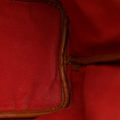 Moynat Grained Calfskin Canvas 1920 Oh! Tote Ruban Duo MM Indigo Bronze Cognac 14 of 15