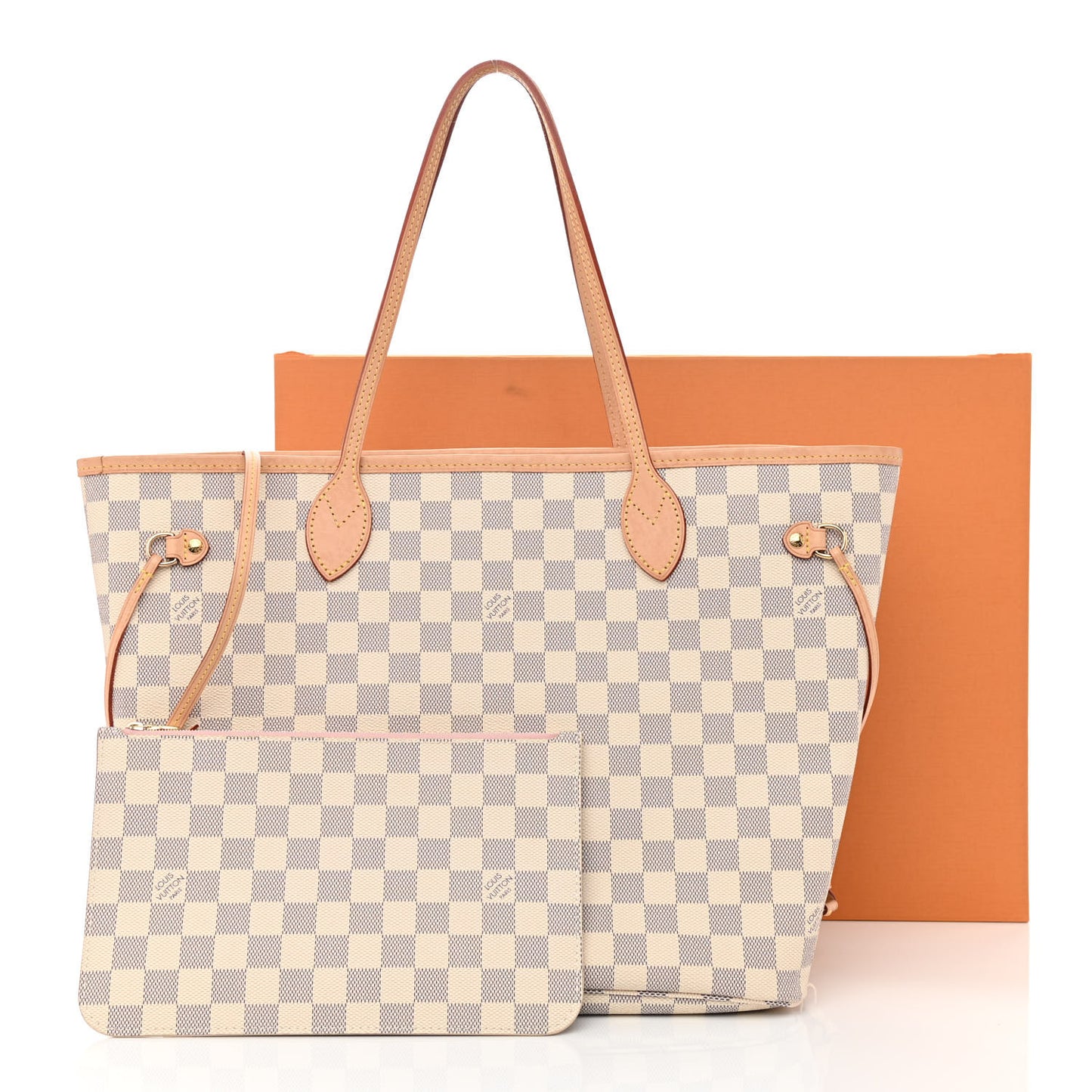 Damier Azur Neo Neverfull MM Rose Ballerine