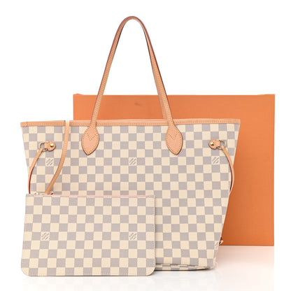 Louis Vuitton Damier Azur Neo Neverfull MM Rose Ballerine 12 of 12