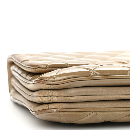 Chanel Patent Quilted 3 Jumbo Flap Light Brown 8 of 14