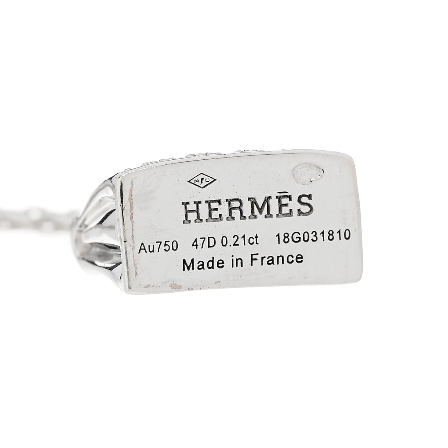 18K White Gold Diamond Kelly Amulette Pendant Necklace