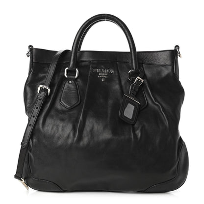 Prada Soft Calf Shopping Tote Black 1 of 10