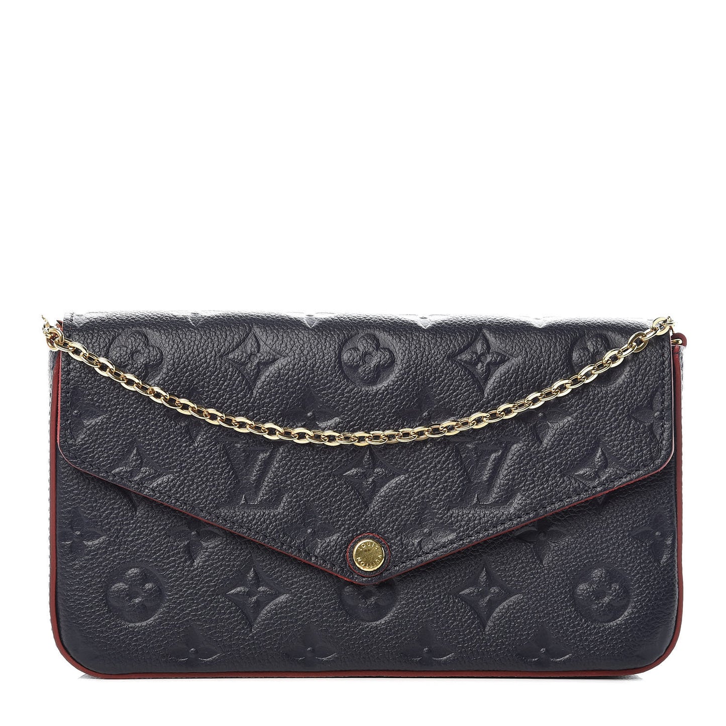 Empreinte Pochette Felicie Chain Wallet Marine Rouge
