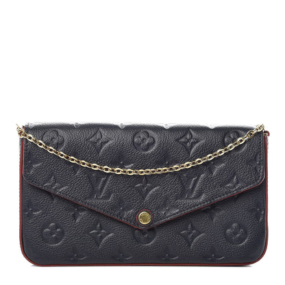 Louis Vuitton Empreinte Pochette Felicie Chain Wallet Marine Rouge 1 of 11