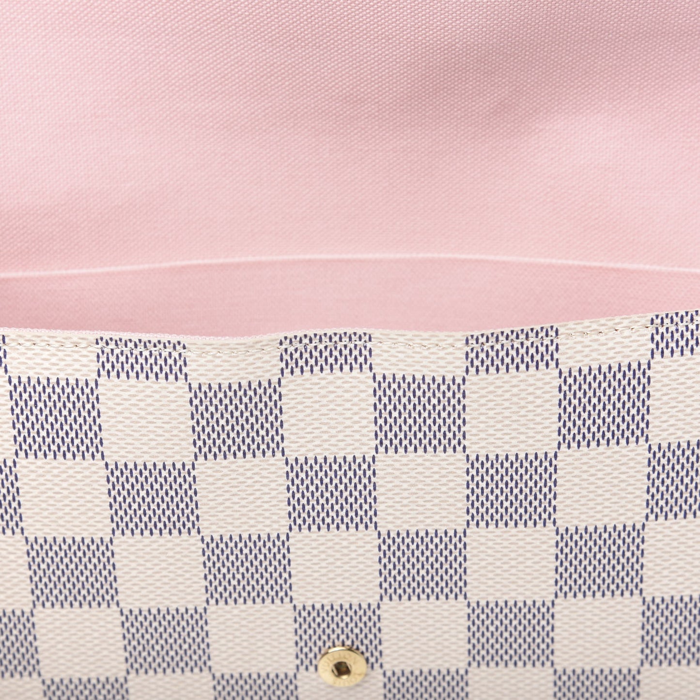 Damier Azur Pochette Felicie Chain Wallet Rose Ballerine