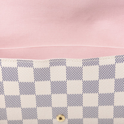 Louis Vuitton Damier Azur Pochette Felicie Chain Wallet Rose Ballerine 7 of 10