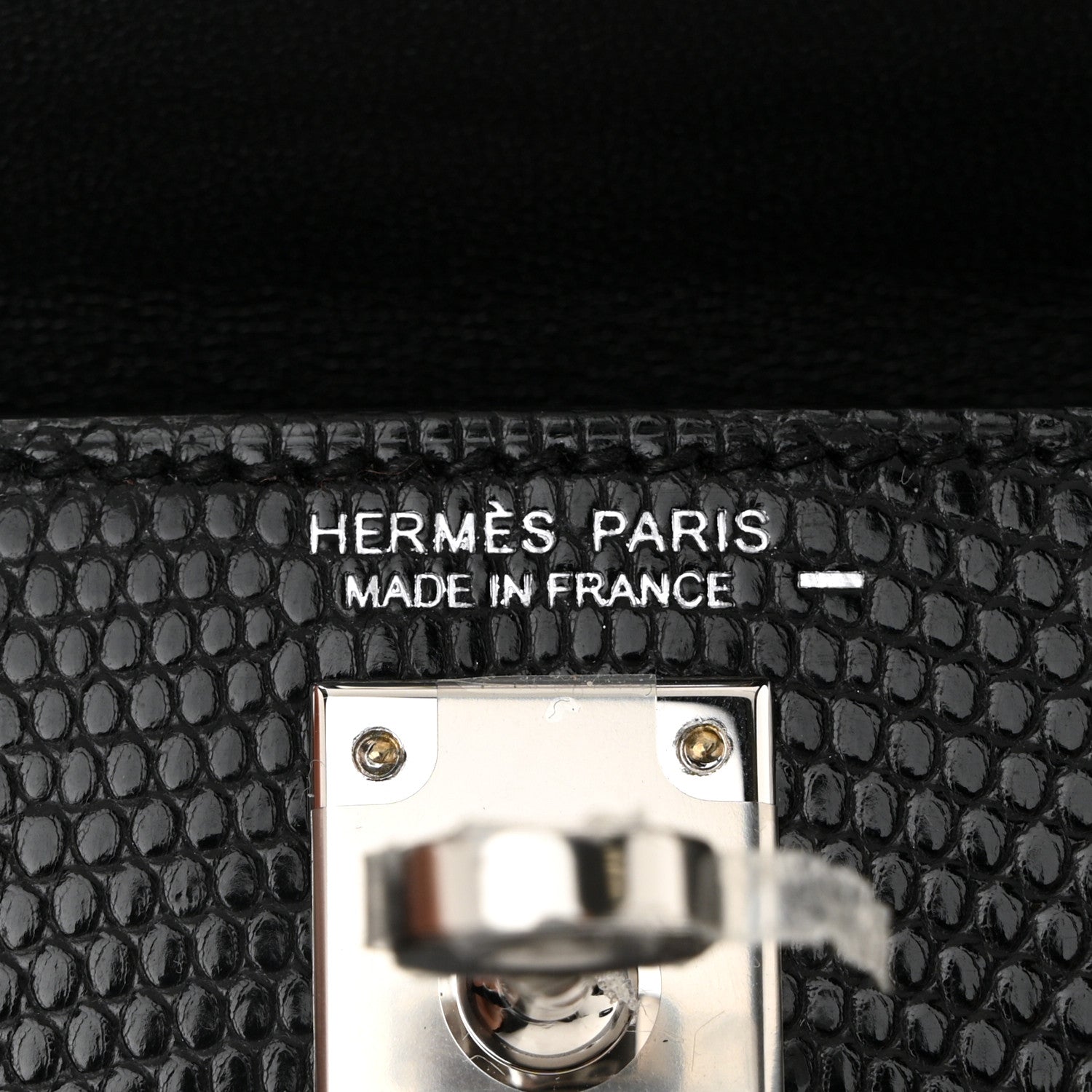 Hermes Shiny Lizard Mini Kelly Sellier 20 Black 6 of 11