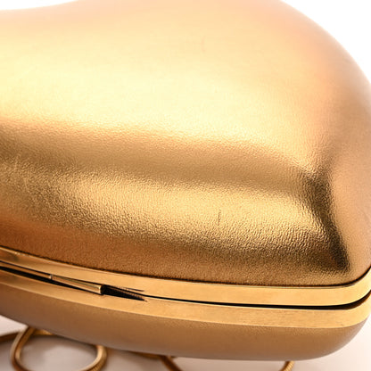 Saint Laurent Smooth Calfskin Heart Monogram Love Box Crossbody Gold 13 of 14