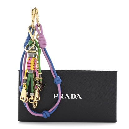 Prada Metal Lambskin Pop Strings Bag Charm Mint Primrose 4 of 4