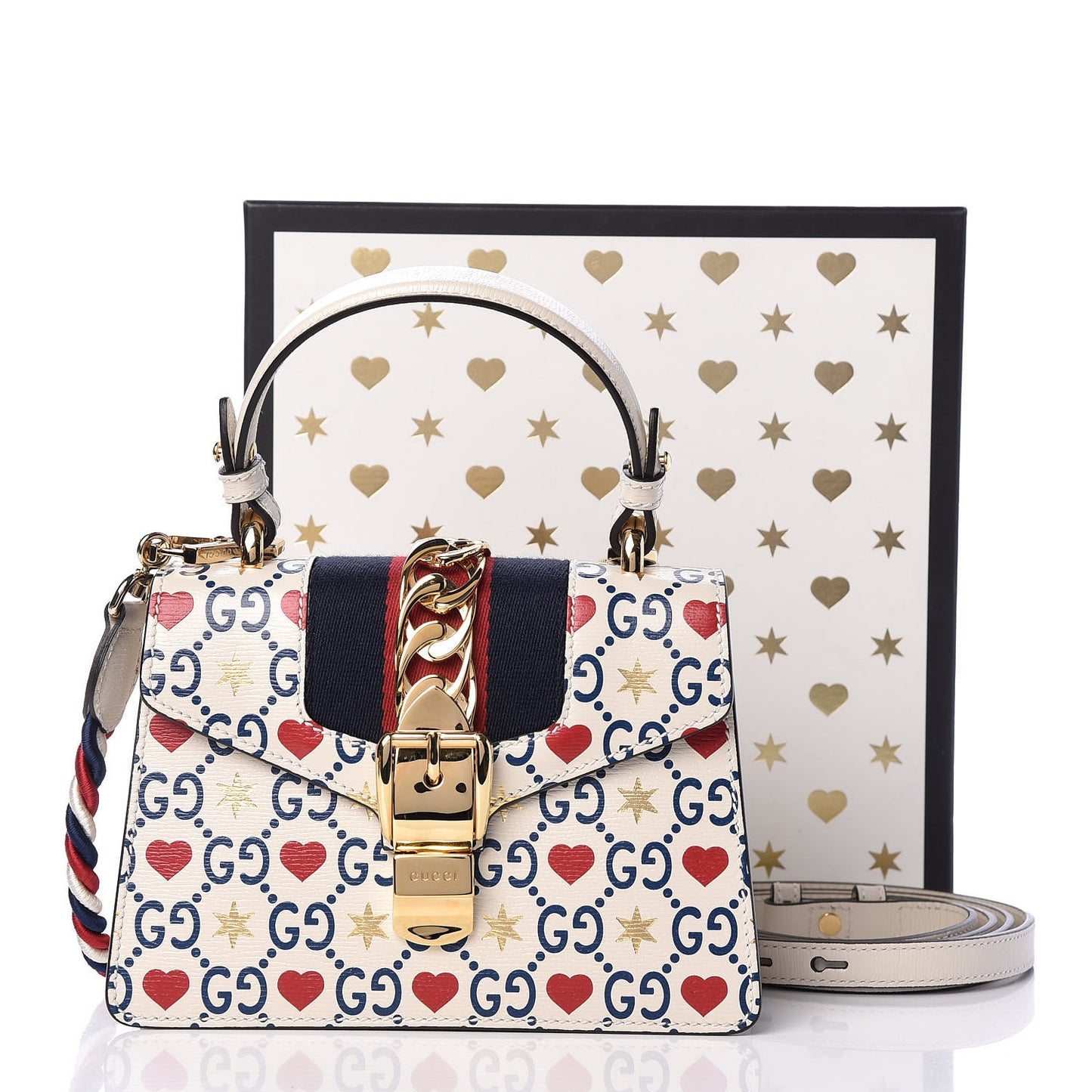 Calfskin Valentine's Day Exclusive Mini Sylvie Top Handle Bag Ivory