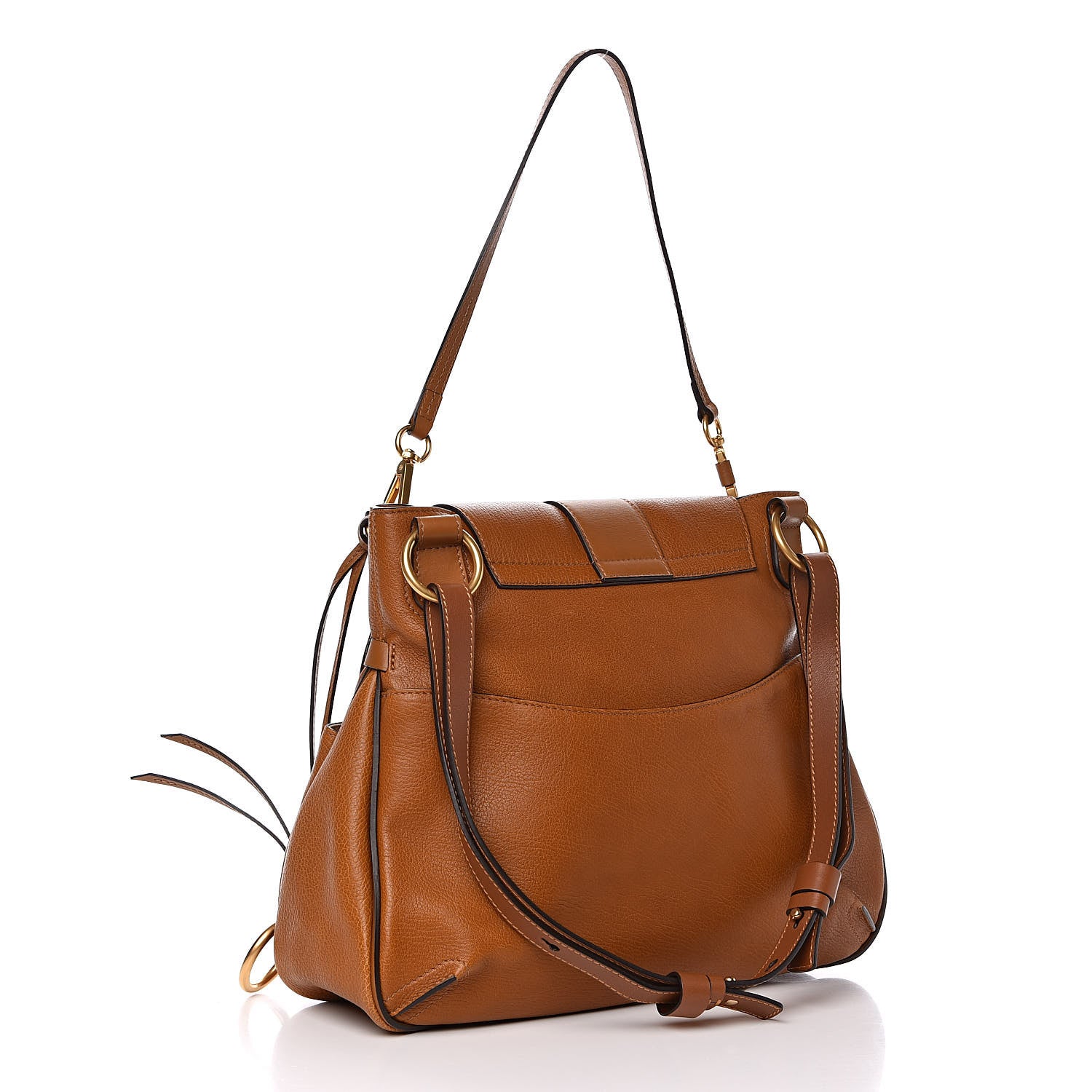 Chloe Grained Lambskin Medium Lexa Shoulder Bag Mustard Brown 3 of 10