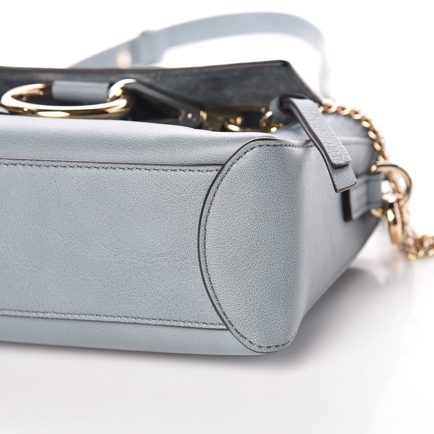 Calfskin Mini Faye Day Shoulder Bag Cloudy Blue