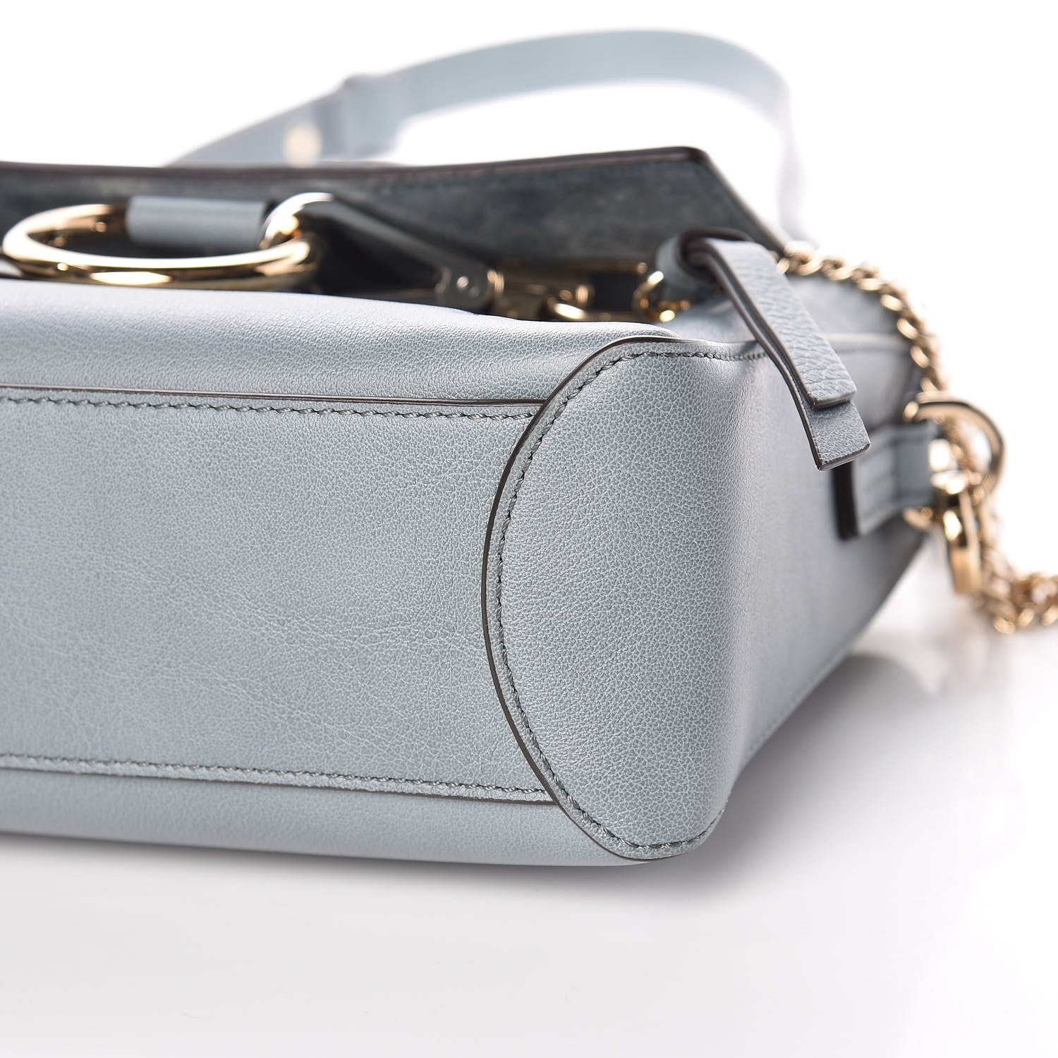 Chloe Calfskin Mini Faye Day Shoulder Bag Cloudy Blue 10 of 10