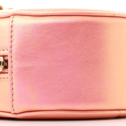 Chanel Iridescent Calfskin Quilted Chanel 19 Round Clutch With Chain Pink 9 of 10
