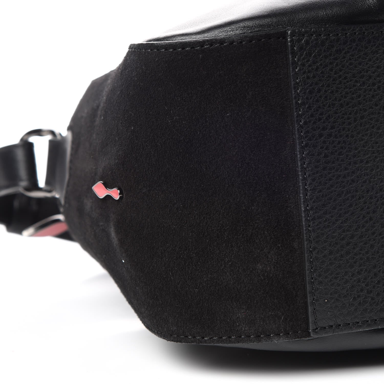 Christian Louboutin Calfskin Suede Salina Messenger Bag Black 8 of 9