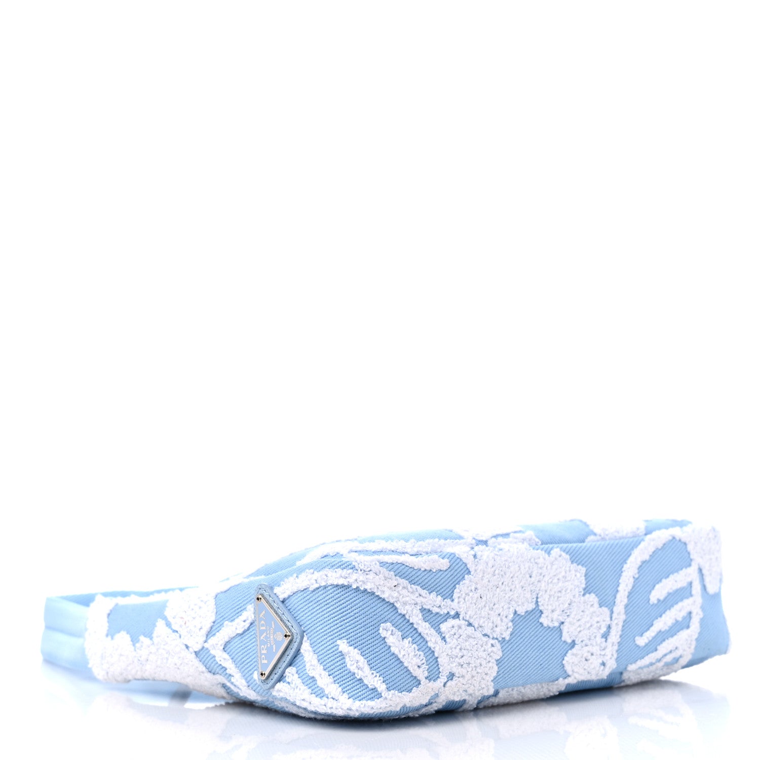 Prada Nylon Embroidered Drill Mini Re-Edition 2000 Bag Sky Blue White 4 of 8