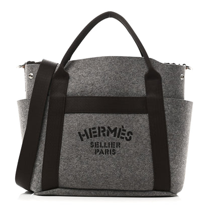 Hermes Felt Sac De Pansage Groom Bag Acier 1 of 10