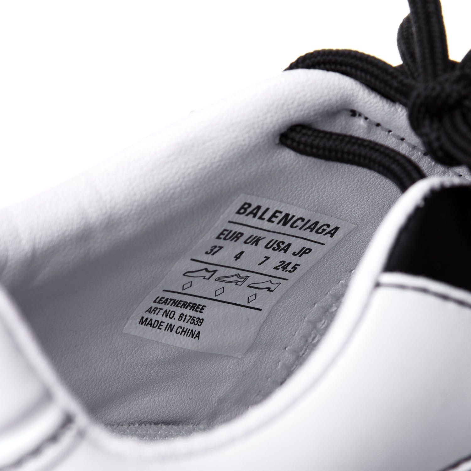 Balenciaga Polyurethane Womens Zen Sneakers 37 White Black 9 of 11