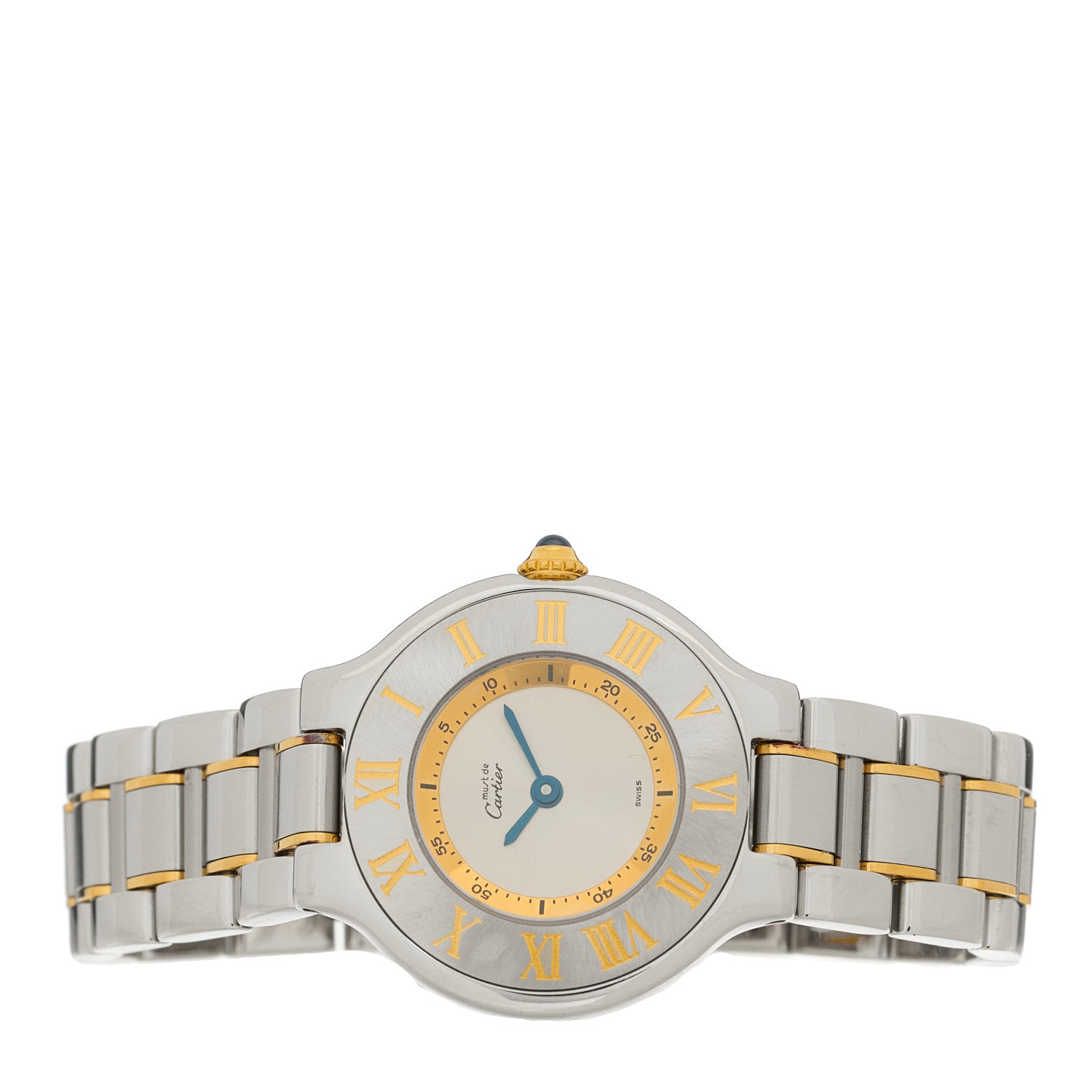 Cartier Stainless Steel 18K Yellow Gold 28mm Must de 21 Quartz Watch 2 of 4