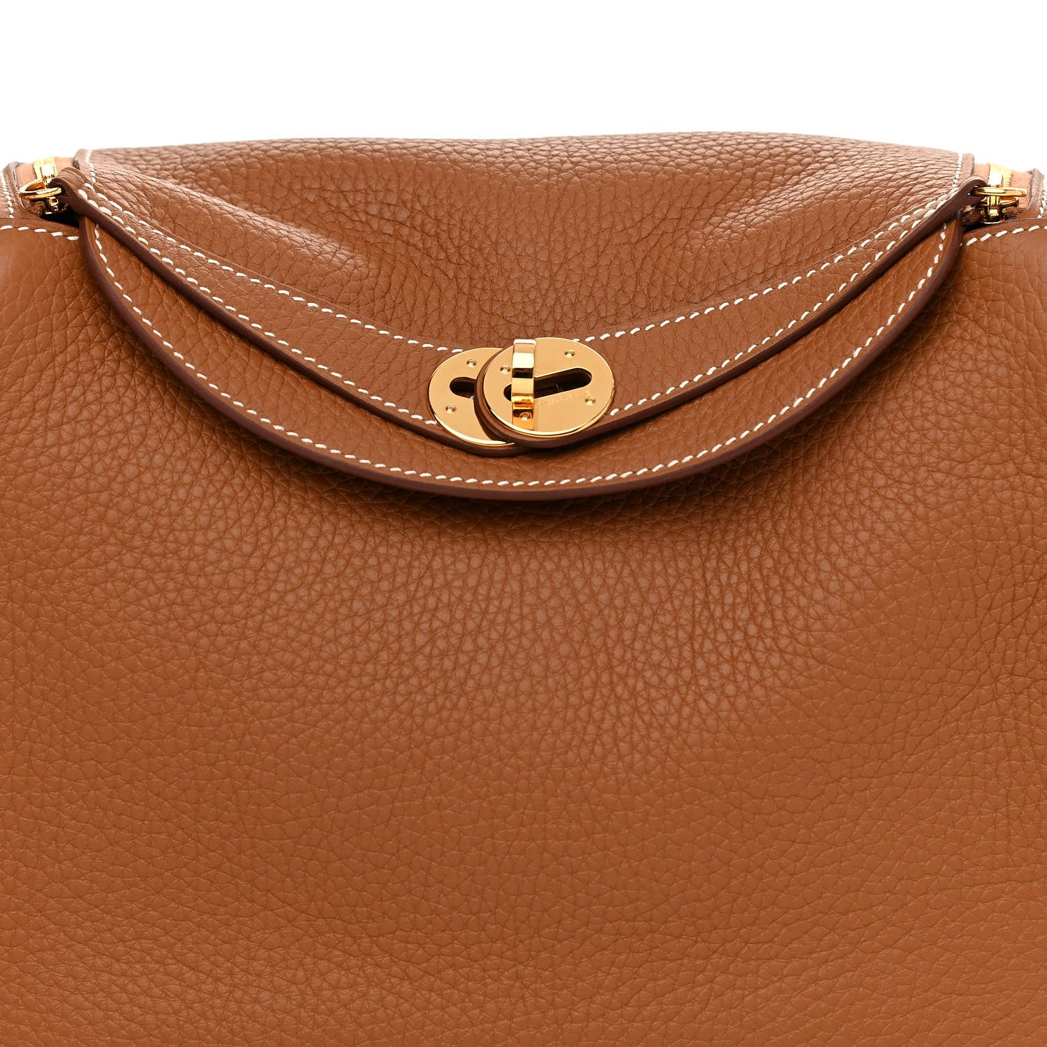 Hermes Taurillon Clemence Lindy 26 Gold 7 of 10