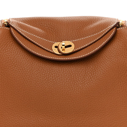 Hermes Taurillon Clemence Lindy 26 Gold 7 of 10