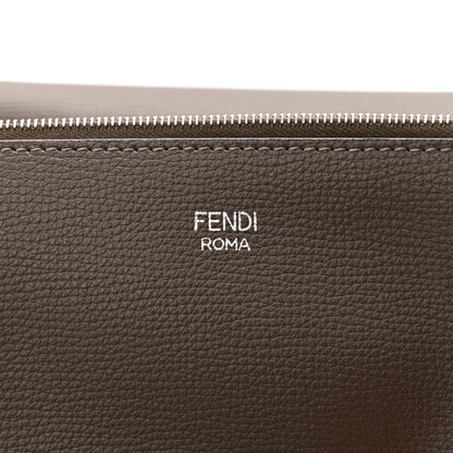 Fendi Vitello Vienna Enamel F is Fendi Shopping Tote Carbone Tobacco 7 of 12