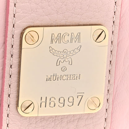 MCM Visetos Medium Liz Reversible Shopper Tote Powder Pink 10 of 14