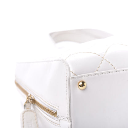 Chanel Calfskin Wild Stitch Surpique Top Handle Bag White 7 of 12