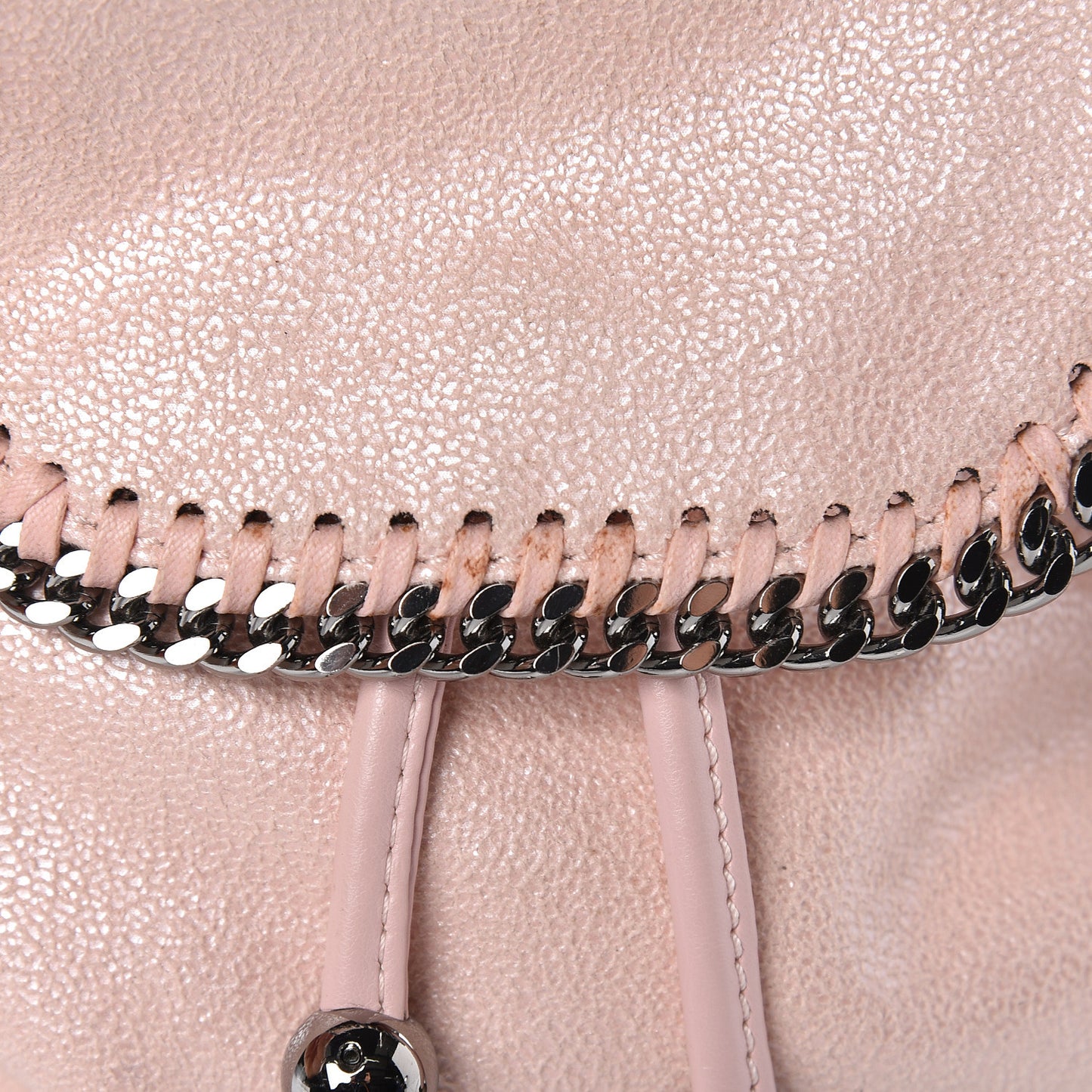 Pearlescent Shaggy Deer Mini Rucksack Backpack Pink