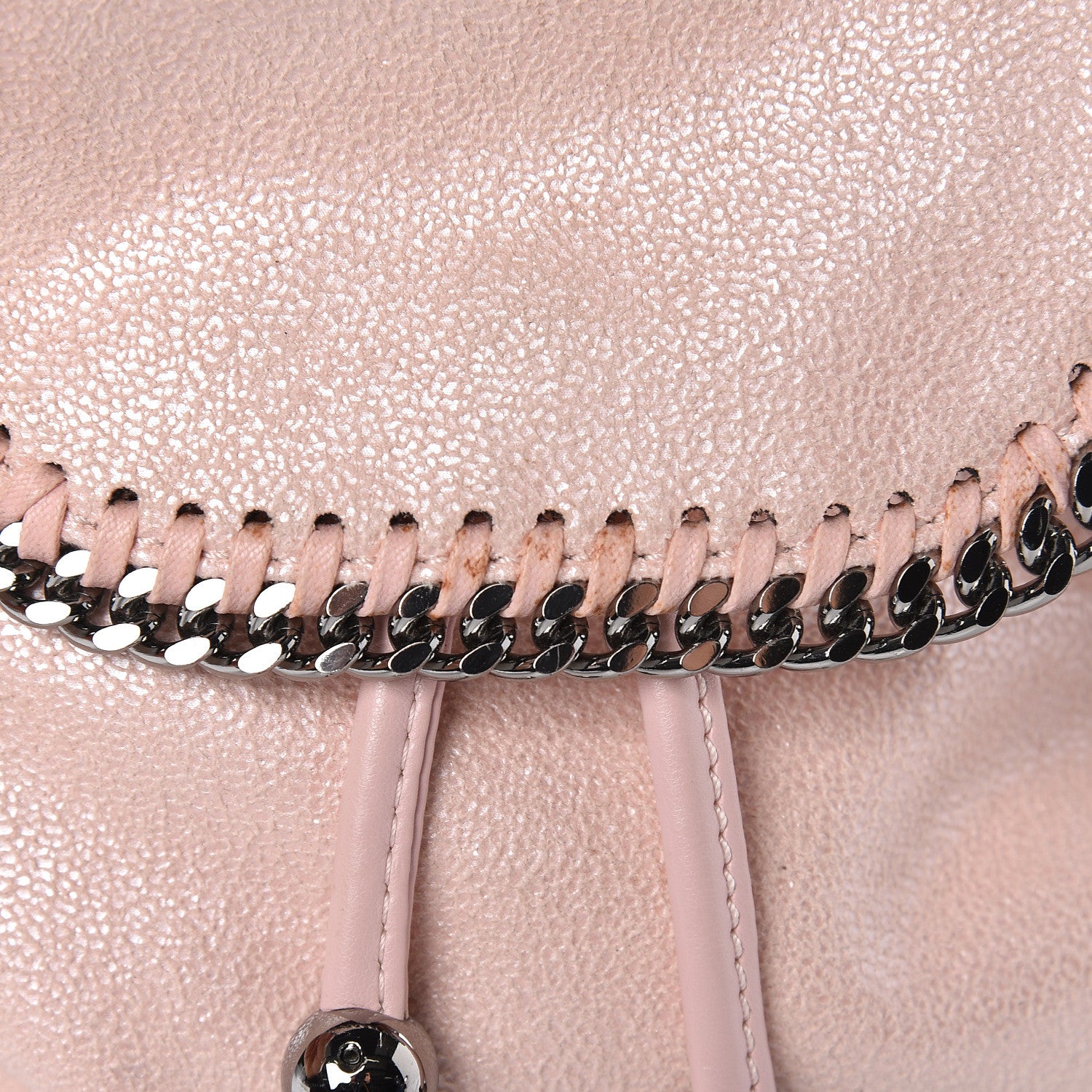 Stella McCartney Pearlescent Shaggy Deer Mini Rucksack Backpack Pink 14 of 14