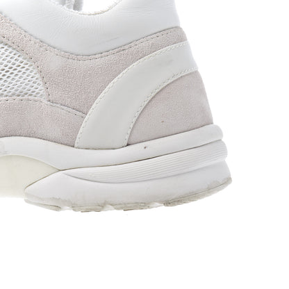 Chanel Suede Calfskin CC Sneakers 38.5 Pink White 21 of 29