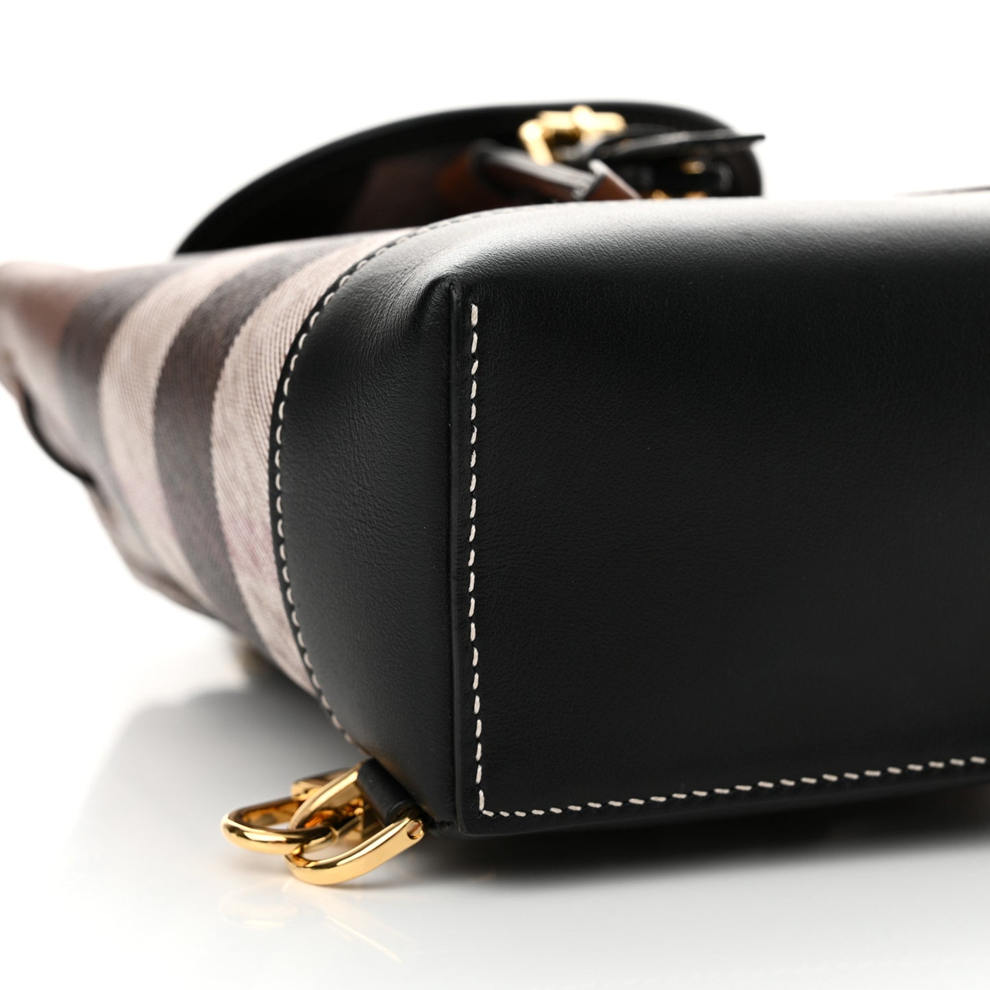 House Check Canvas Calfskin Micro Backpack Dark Birch Brown