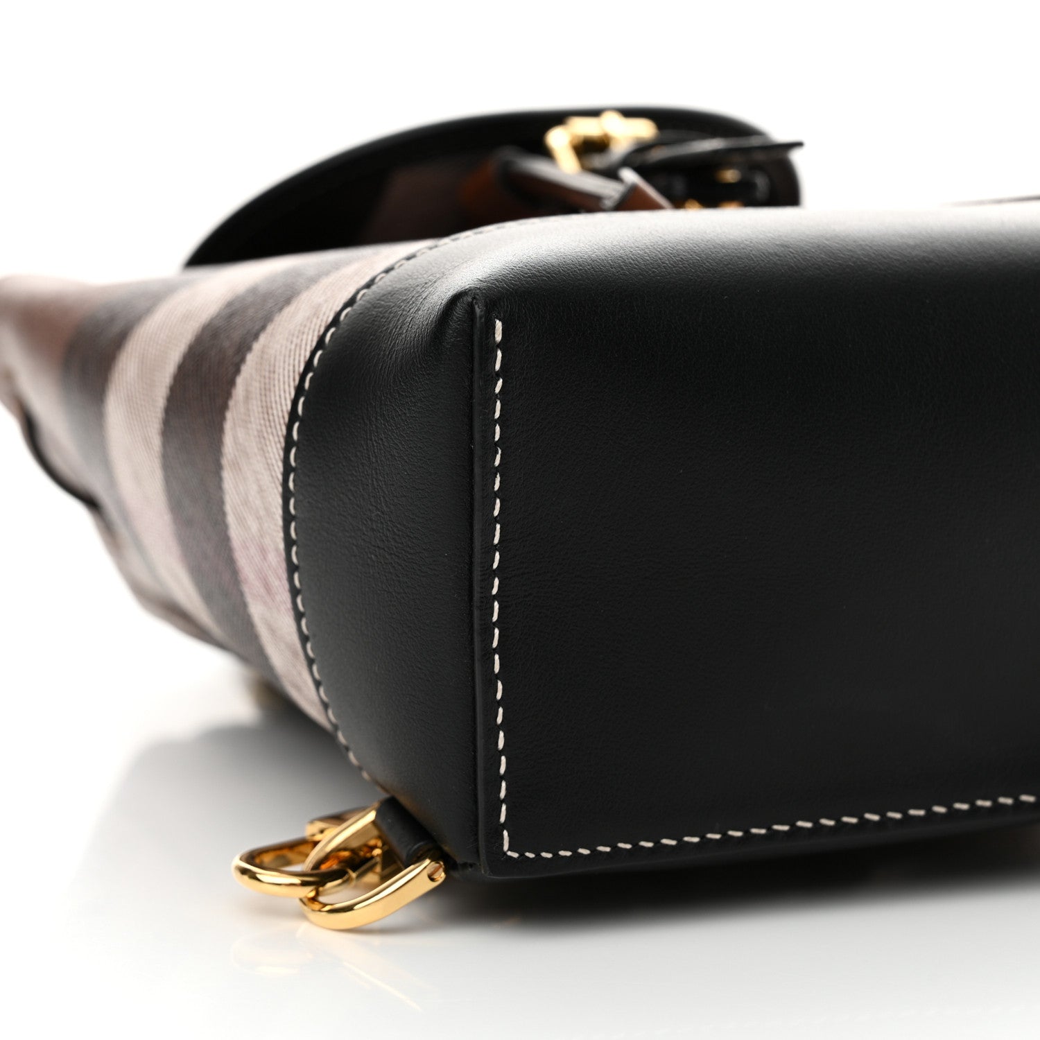 Burberry House Check Canvas Calfskin Micro Backpack Dark Birch Brown 8 of 10