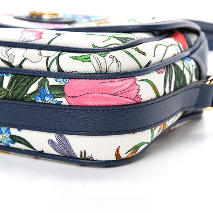 Gucci Canvas Flora Floral Shoulder Bag White Blue Agata Mulitcolor 9 of 9