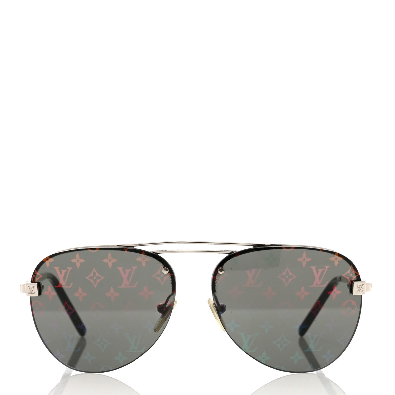 Louis Vuitton Metal Monogram Clockwise Sunglasses Z1595E Black 2 of 6