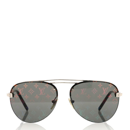 Louis Vuitton Metal Monogram Clockwise Sunglasses Z1595E Black 2 of 6
