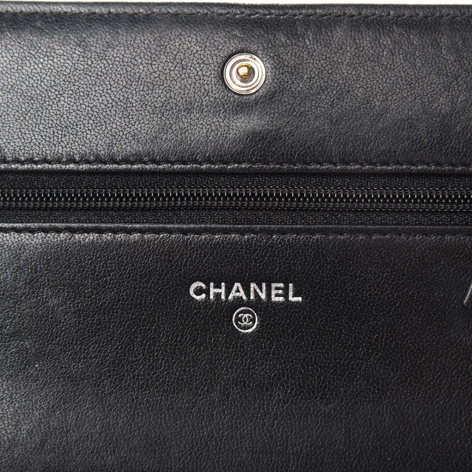 Chanel Sheepskin Quilted Mademoiselle Vintage Wallet On Chain WOC Black 10 of 14