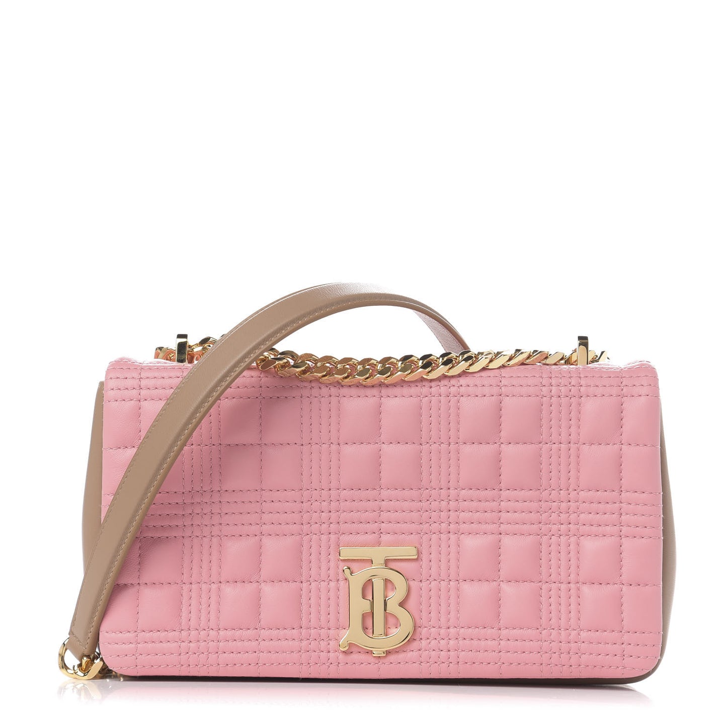Lambskin Quilted Small Lola Bag Peony Camel
