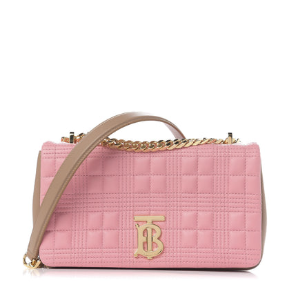 Burberry Lambskin Quilted Small Lola Bag Peony Camel 1 of 10