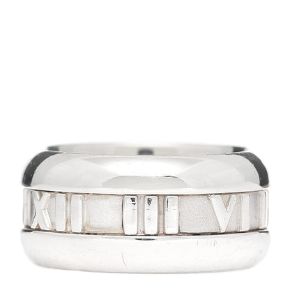 Tiffany Sterling Silver Atlas Band Ring 52 6 1 of 5