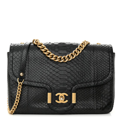 Chanel Snakeskin CC Flap Black 1 of 12