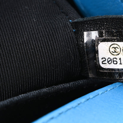 Chanel Patent Calfskin Medium Plexiglass Boy Flap Blue 7 of 13