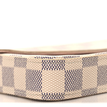 Louis Vuitton Damier Azur Pochette Felicie Chain Wallet Rose Ballerine 9 of 11