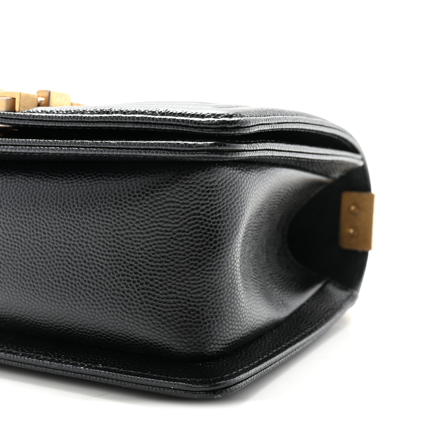 Caviar Quilted Small Boy Flap Black