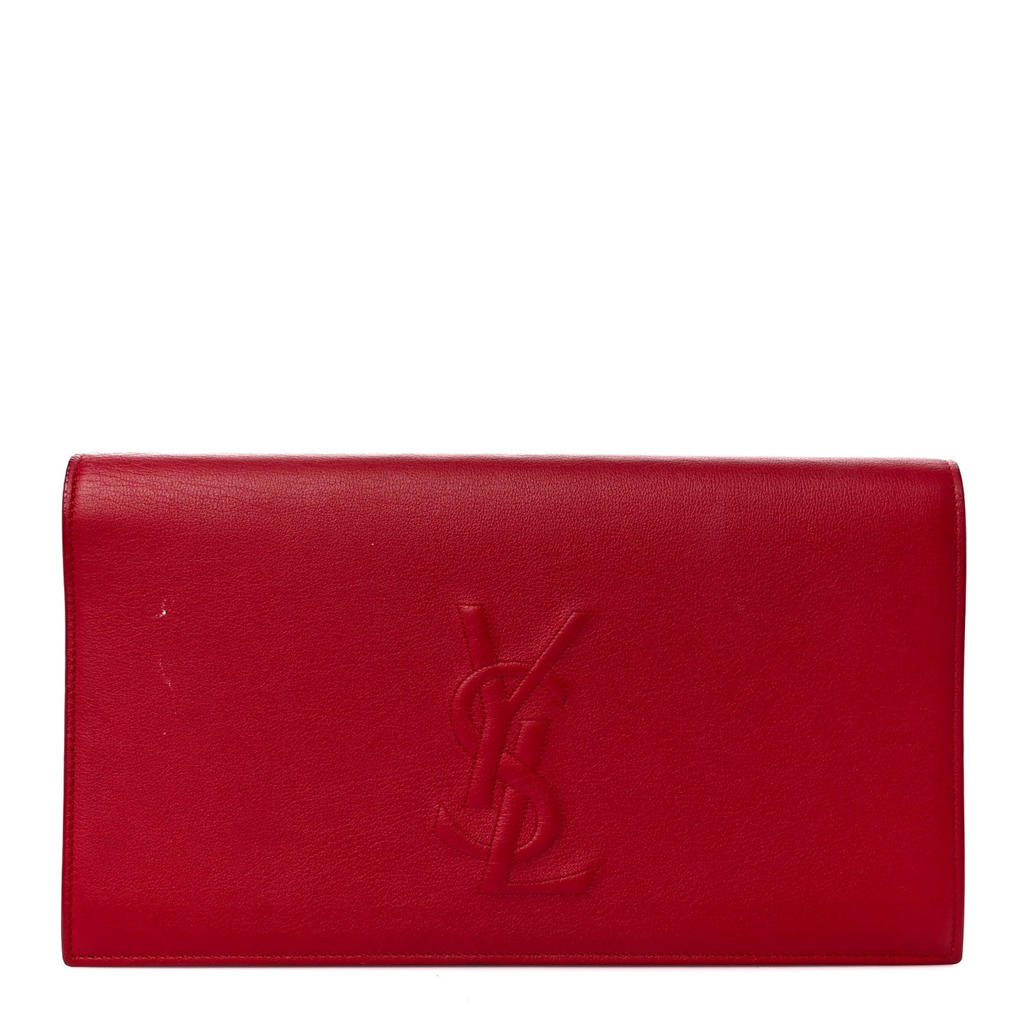 Calfskin Monogram Large Belle De Jour Clutch Red