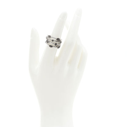 David Yurman Sterling Silver Black Diamond Confetti 4 Row Ring 52 6 2 of 5