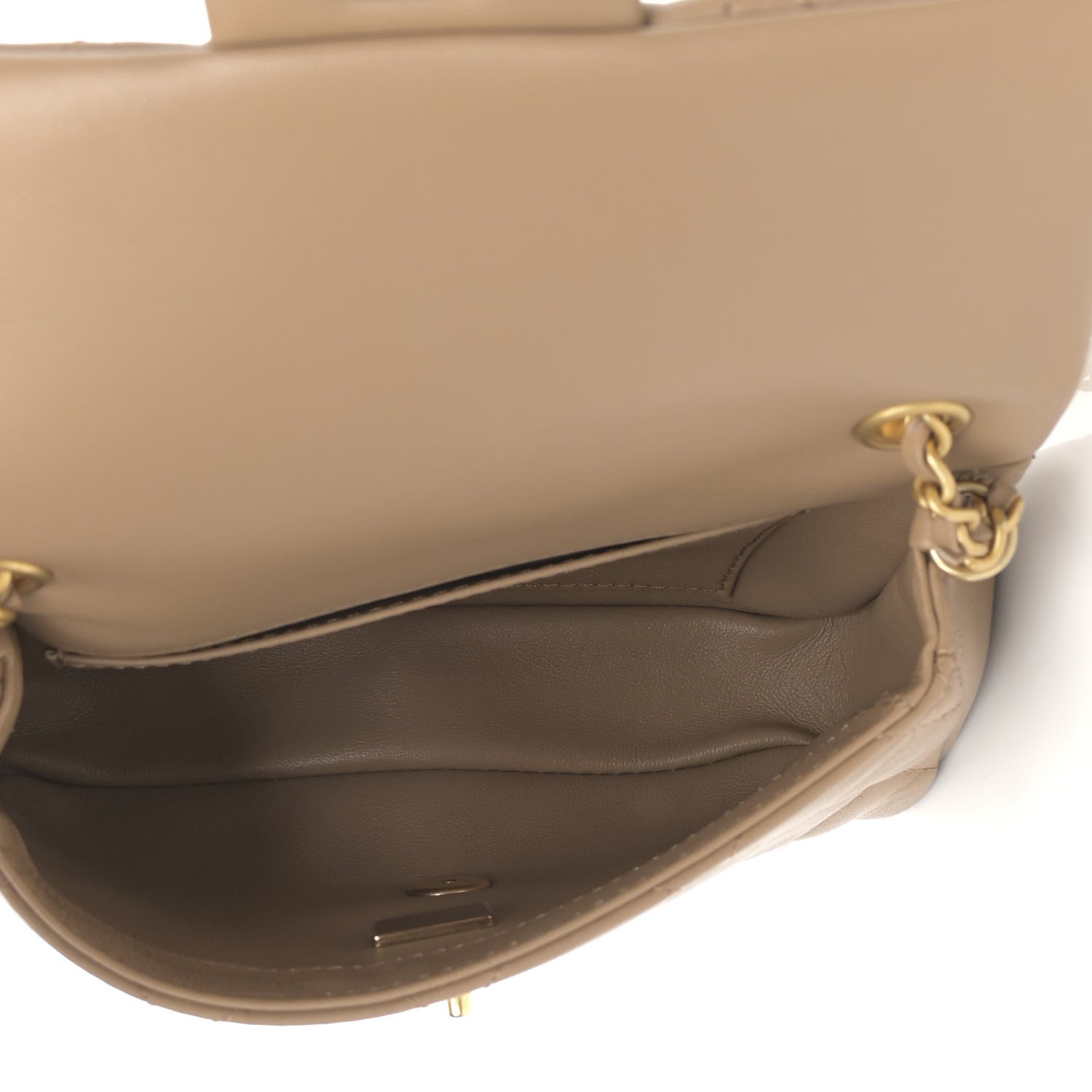 Chanel Lambskin Quilted Mini Heart Charms Flap Beige 5 of 10