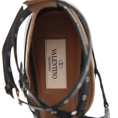 Valentino Garavani Nappa Love Latch 100mm Sandals 39.5 Black Poudre 6 of 8