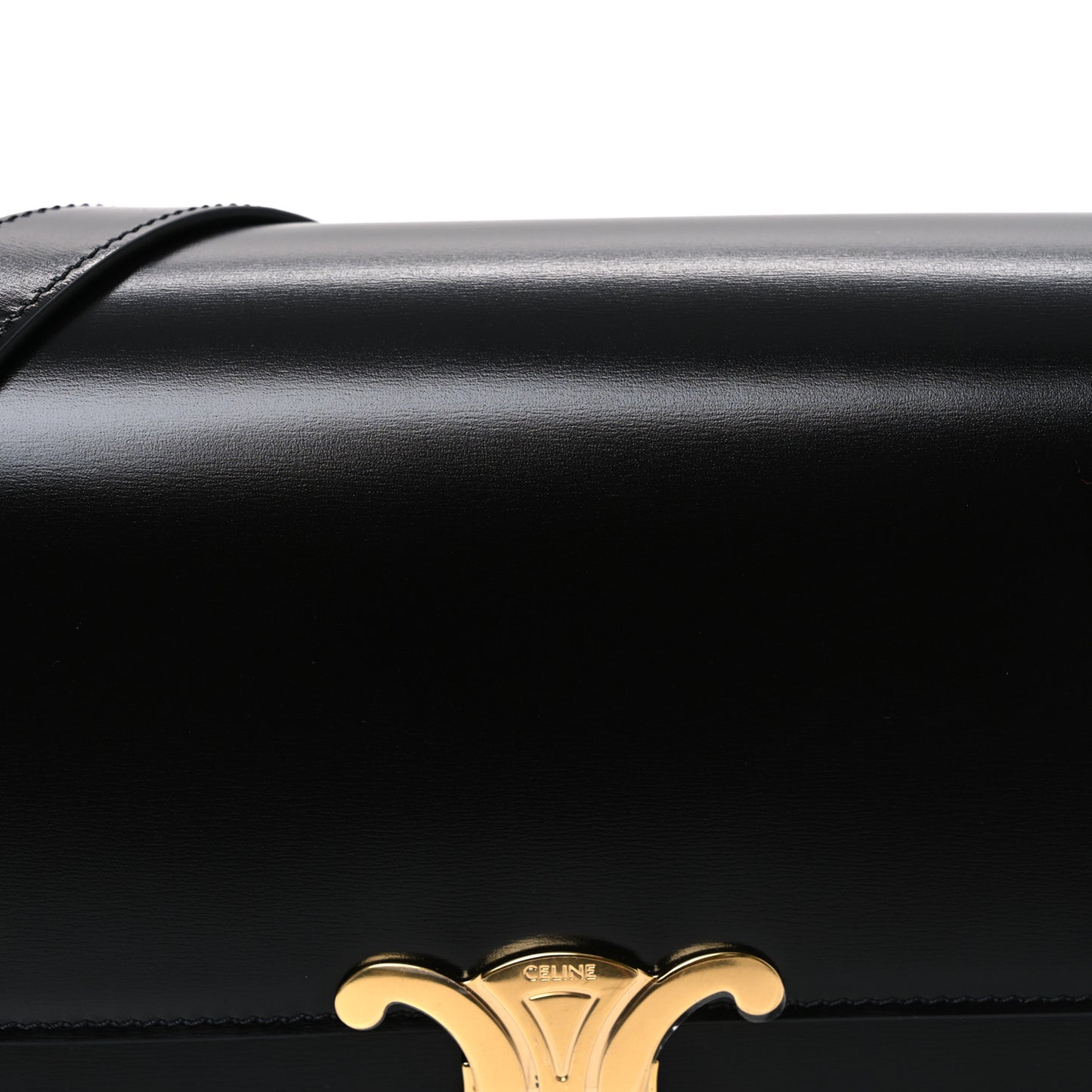 Shiny Calfskin Medium Triomphe Black