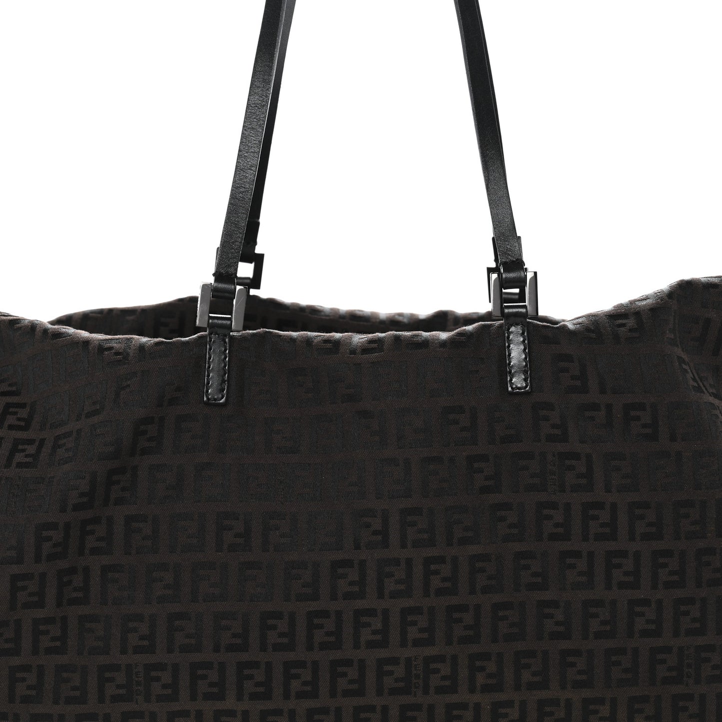 Zucchino Large Zipper Tote  Brown